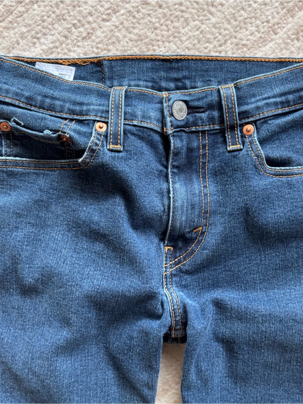 Levi's 502 Women's Dark Blue Skinny Jeans with Signature Patch - Picture 6 of 10